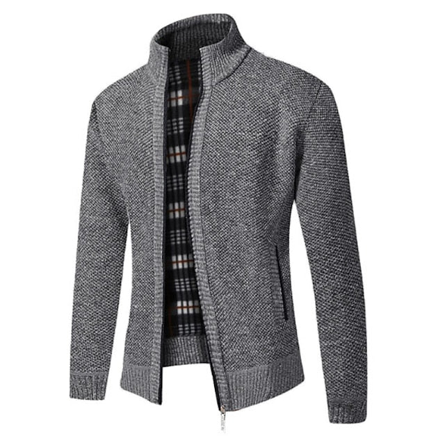Piero | Stylish zipper knit sweater in Italian design