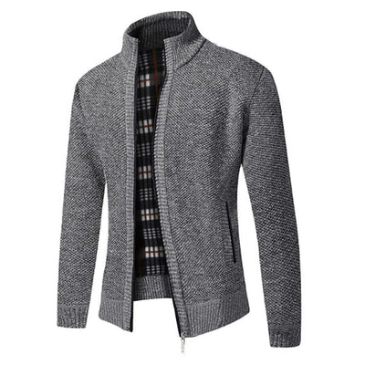 Piero | Stylish zipper knit sweater in Italian design