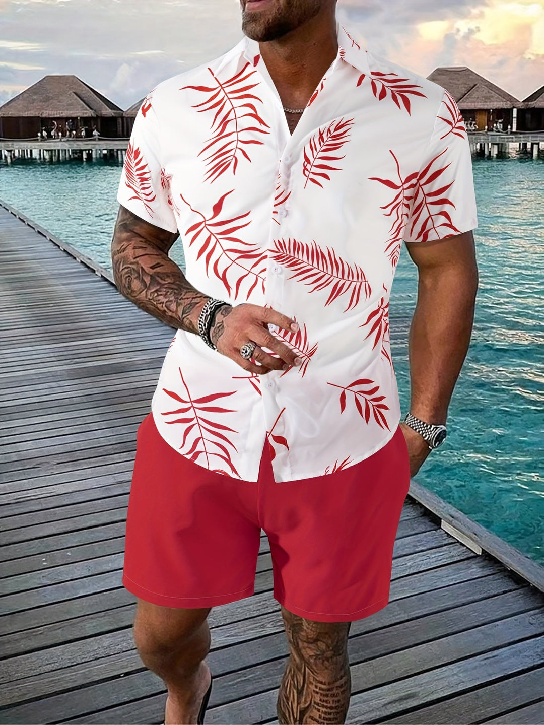 Barclay® | Tropical Beach Shirt & Shorts Set