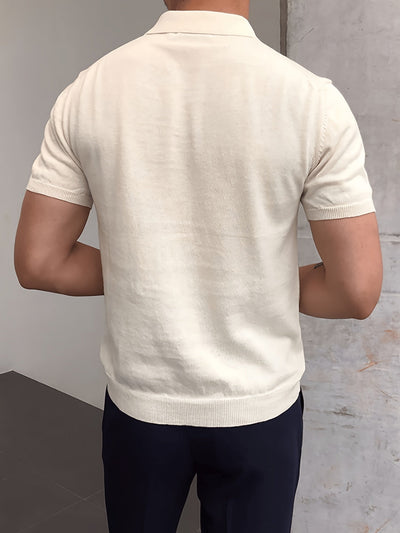 Alexei | Fitted Knit Polo – Old Money Shirts for Men