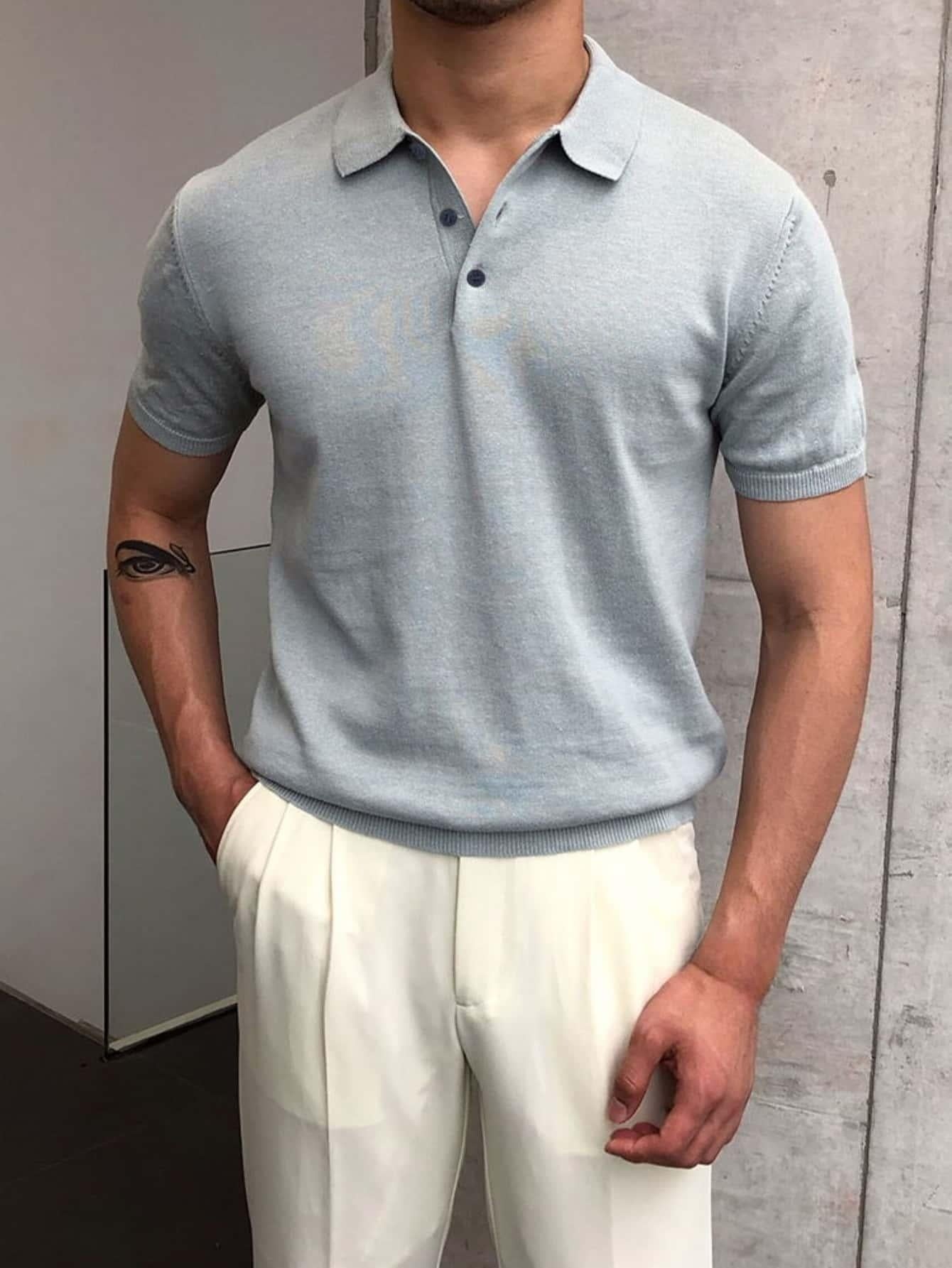 Alexei | Fitted Knit Polo – Old Money Shirts for Men
