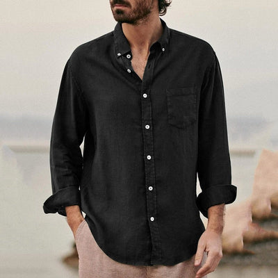 Jengo® | Premium Linen Shirt With Chest Pocket And Buttons