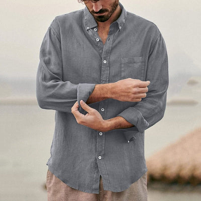 Jengo® | Premium Linen Shirt With Chest Pocket And Buttons