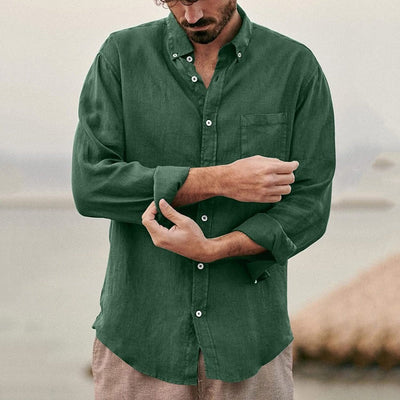 Jengo® | Premium Linen Shirt With Chest Pocket And Buttons