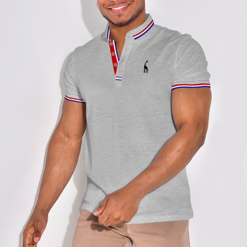 Jillis® | Stylish Polo Shirt With Emblem And Color Accents