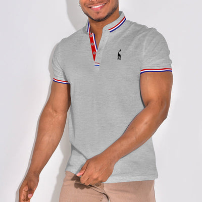 Jillis® | Stylish Polo Shirt With Emblem And Color Accents