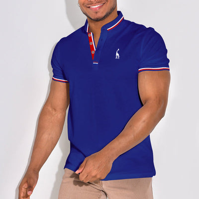 Jillis® | Stylish Polo Shirt With Emblem And Color Accents