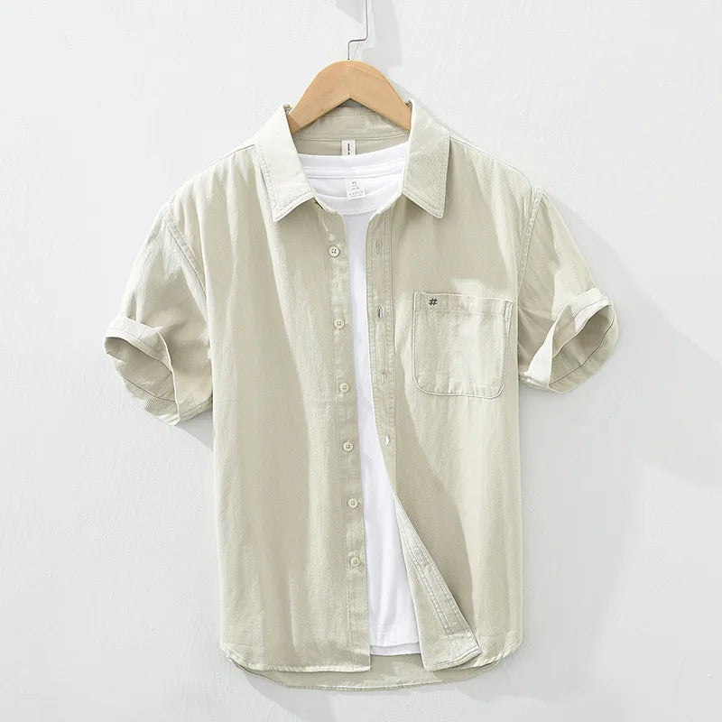 Michael | Short Sleeved Cotton Shirt