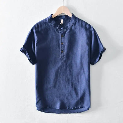 Noah | Short Sleeved Cotton Linen Shirt