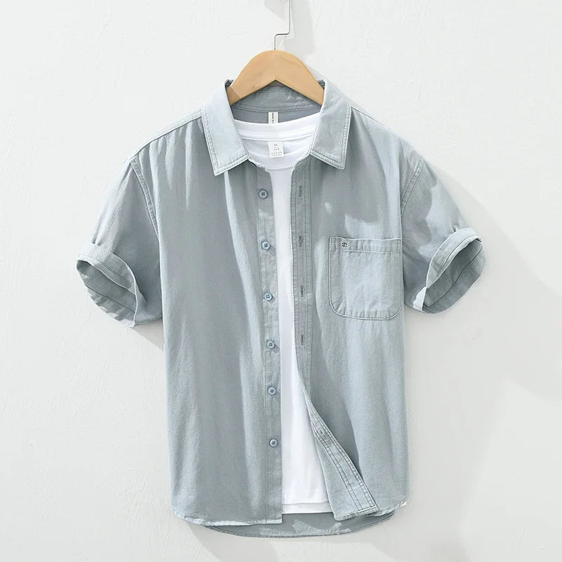Michael | Short Sleeved Cotton Shirt