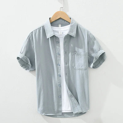 Michael | Short Sleeved Cotton Shirt