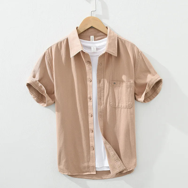 Michael | Short Sleeved Cotton Shirt