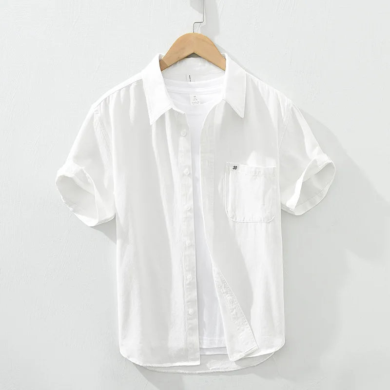 Michael | Short Sleeved Cotton Shirt