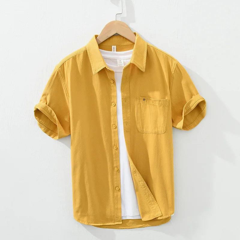 Michael | Short Sleeved Cotton Shirt