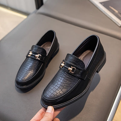 Walter | Boys Vintage Slip-On Loafers – PU Leather Shoes