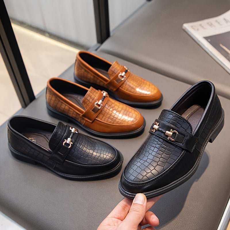 Walter | Boys Vintage Slip-On Loafers – PU Leather Shoes