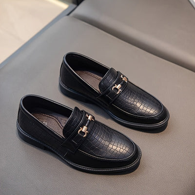 Walter | Boys Vintage Slip-On Loafers – PU Leather Shoes