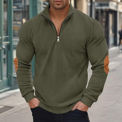 Servando® | Men's Zipper Corduroy Sweater