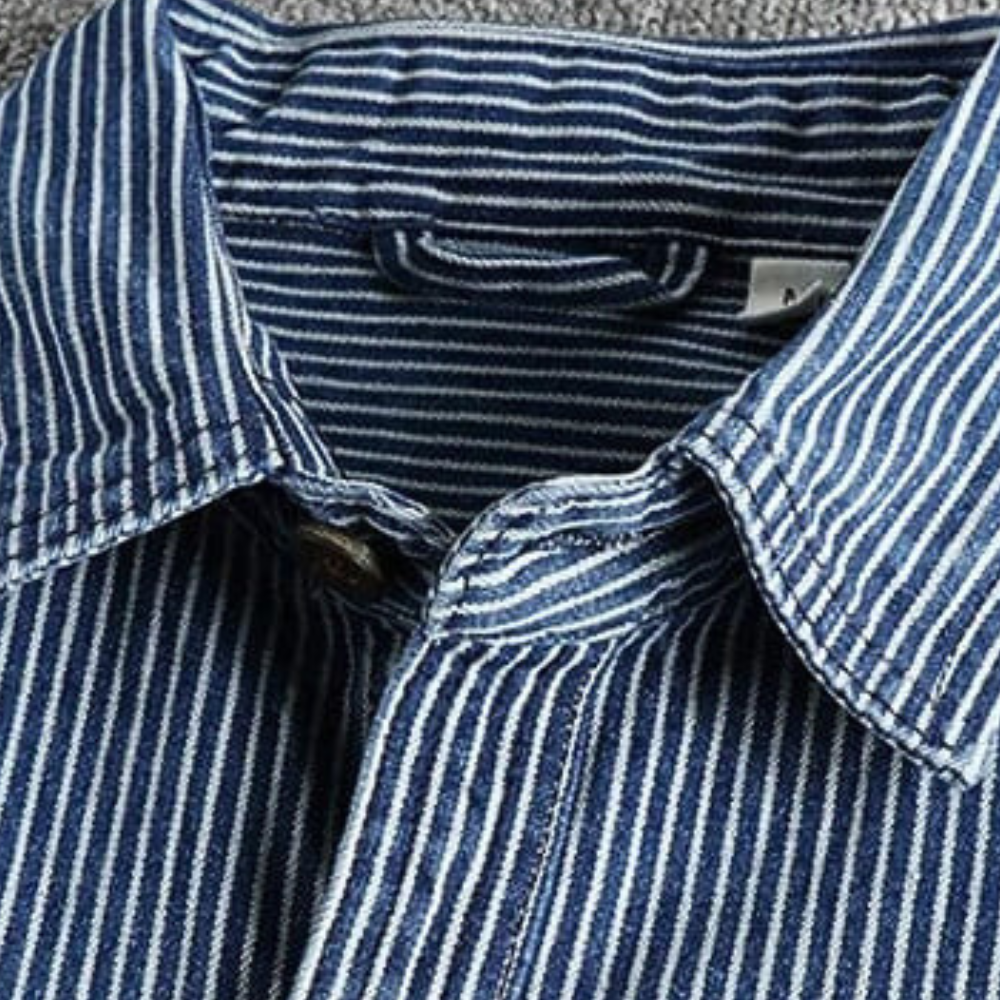 Valdemar® | Fashionable striped men's shirt made of denim