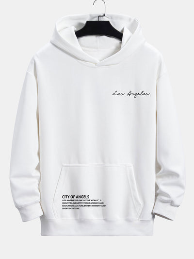 Malachi | Los Angeles Slogan Print Relax Fit Hoodie
