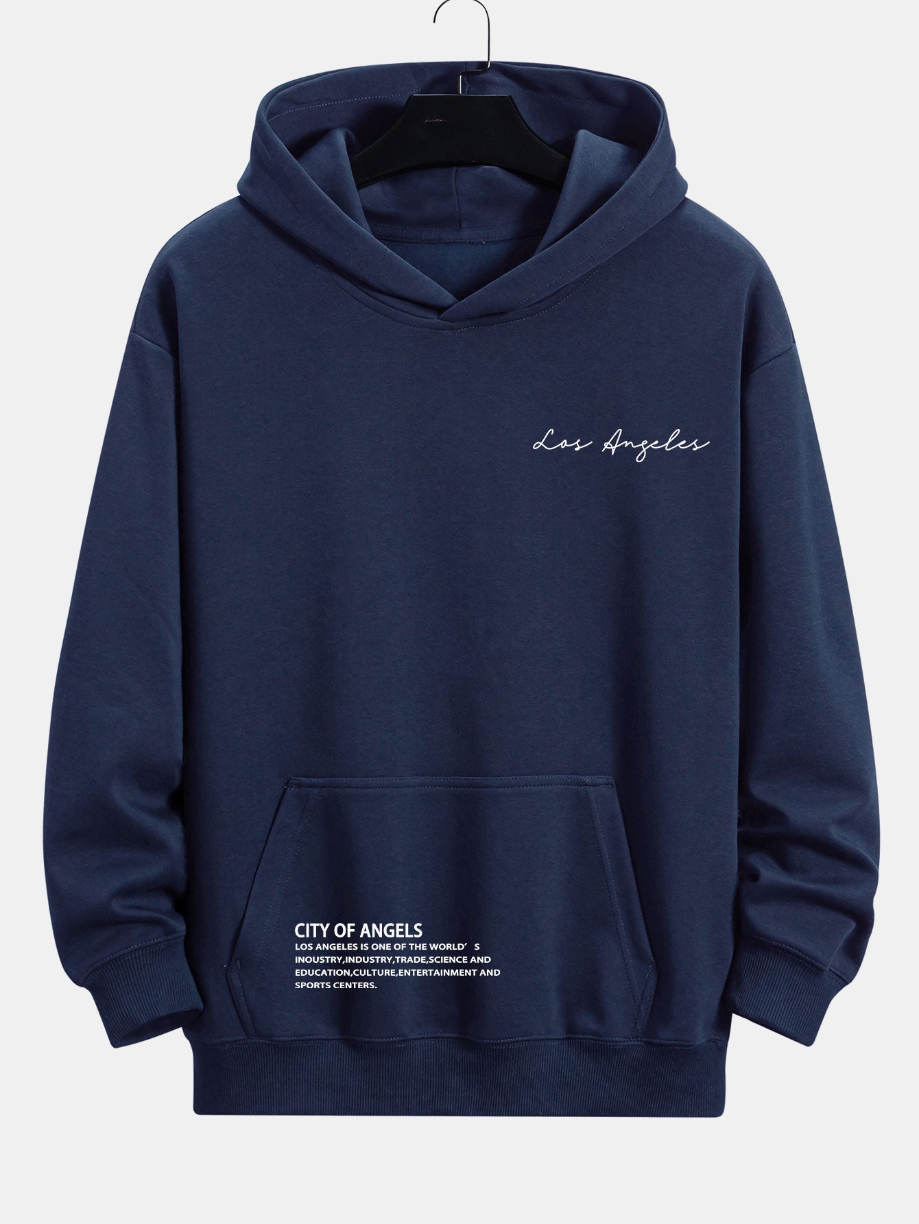 Malachi | Los Angeles Slogan Print Relax Fit Hoodie
