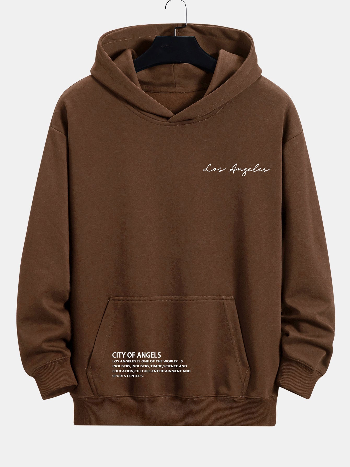 Malachi | Los Angeles Slogan Print Relax Fit Hoodie