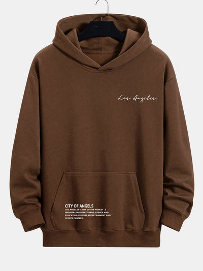 Kylo | Los Angeles Slogan Print Relax Fit Hoodie