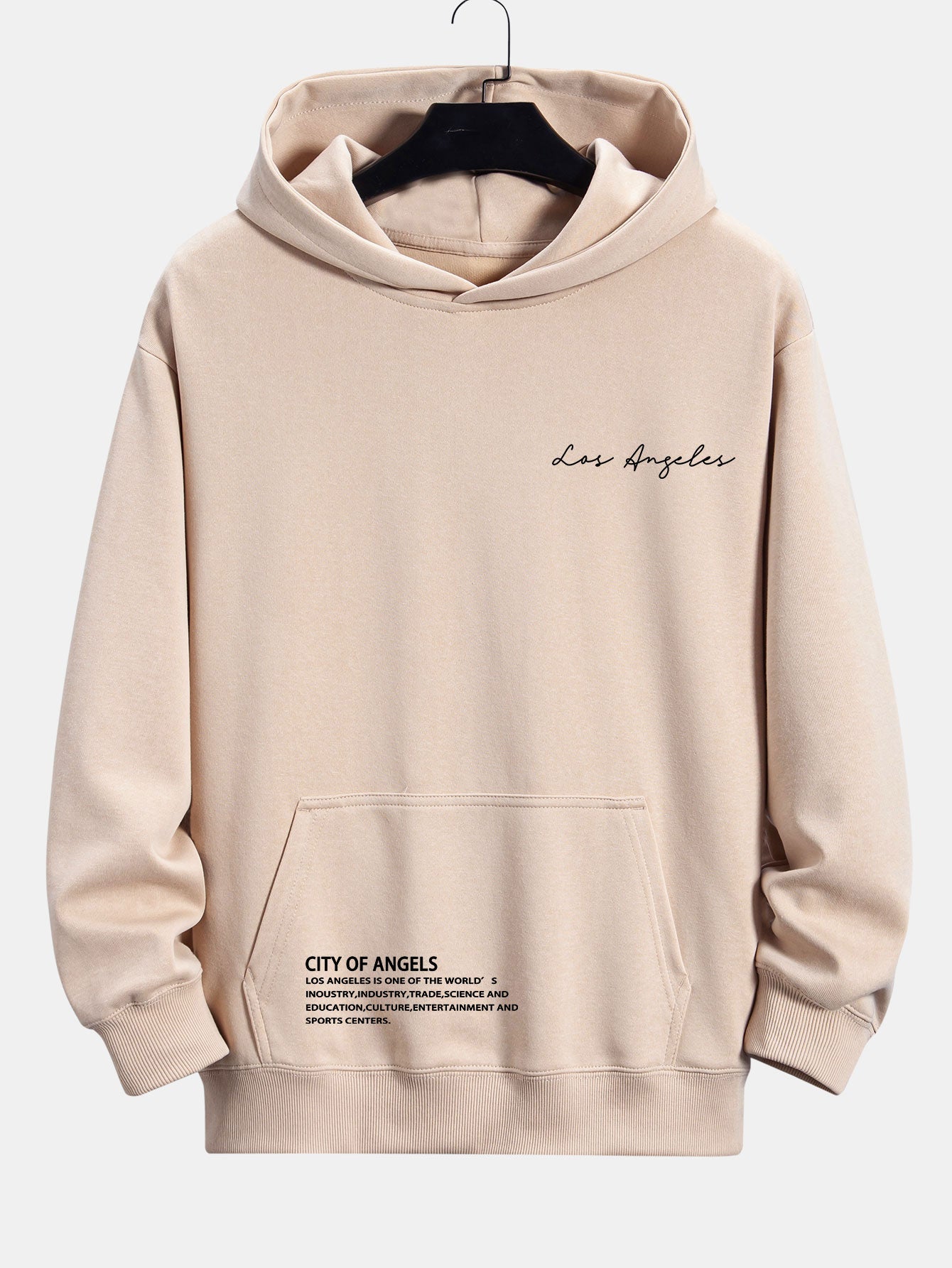Malachi | Los Angeles Slogan Print Relax Fit Hoodie