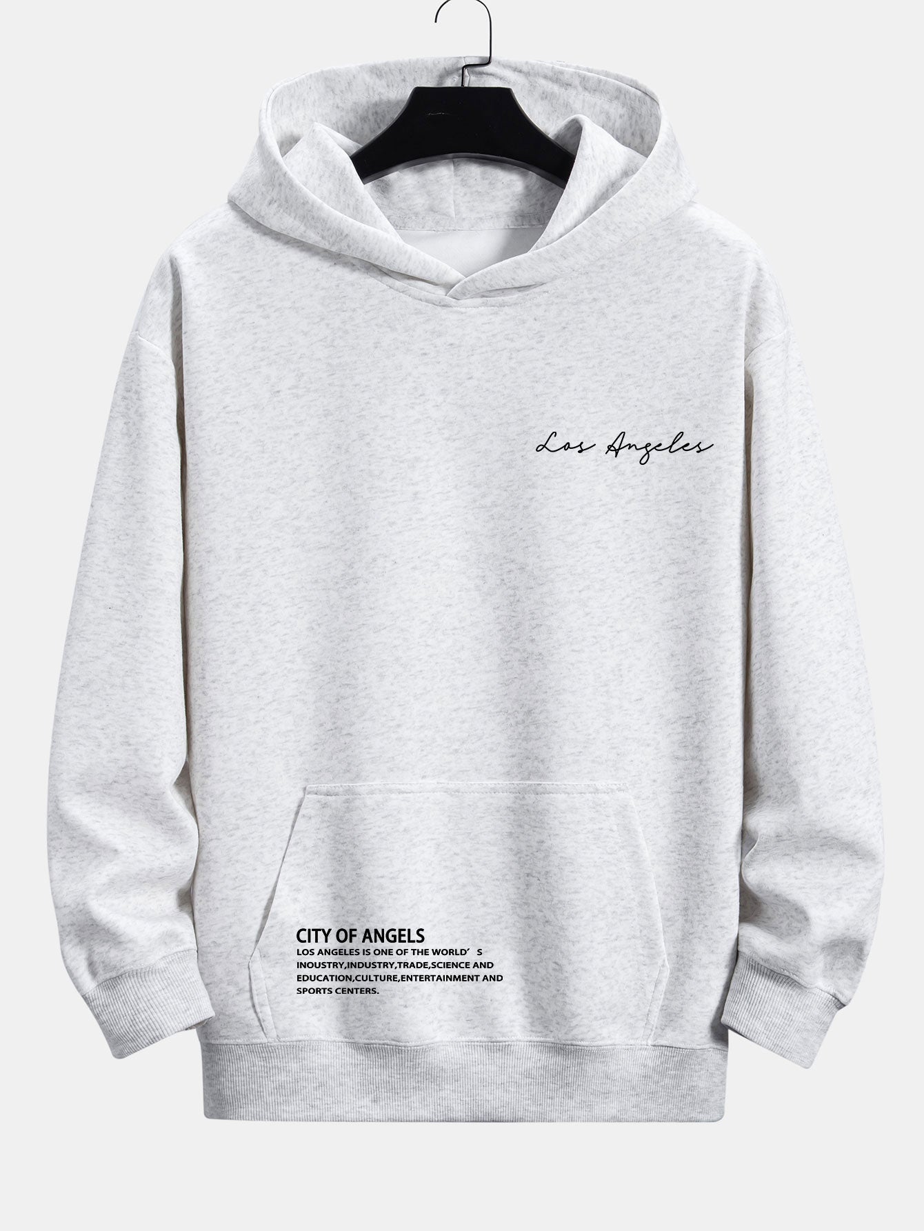 Malachi | Los Angeles Slogan Print Relax Fit Hoodie