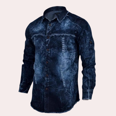 Jeremy® | Men'S Long Sleeve Denim Shirt