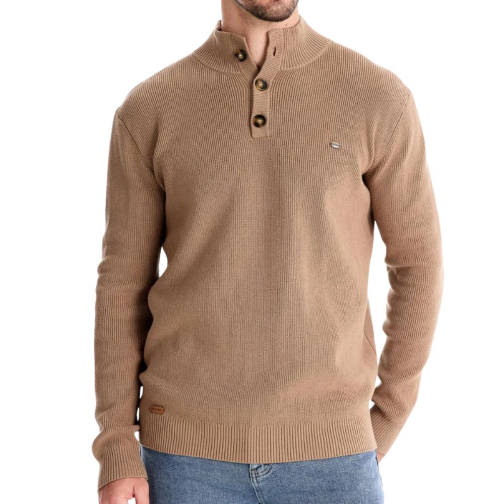 Kahlo® | Warm Casual Sweater With Buttons For Men