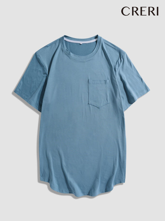 Adalbald® | Solid Color Basic T-Shirts With Pocket