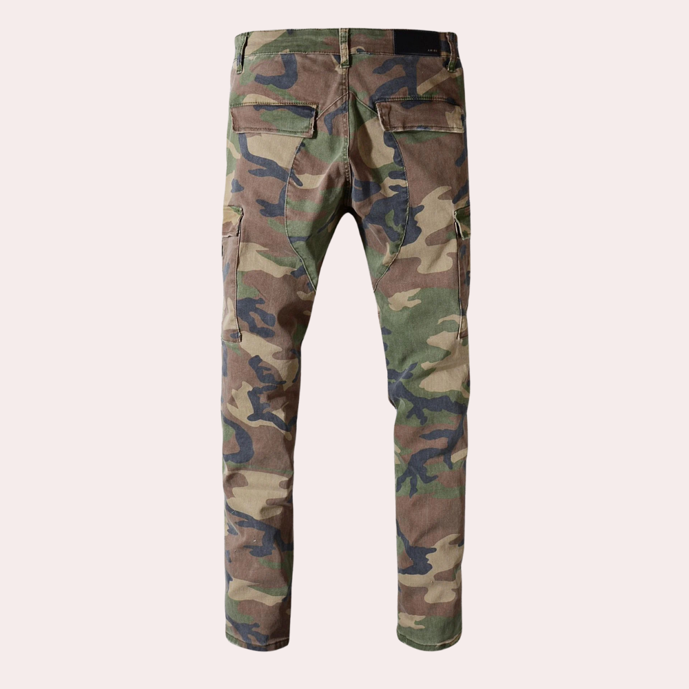 Joaquín® | Camouflage ripped jeans for men