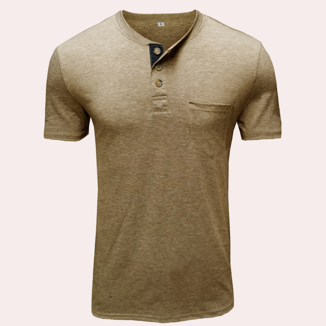 Miles® | Men's Elegant Button-Down T-Shirt