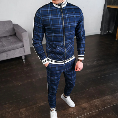 Tadeo® | Stylish checked tracksuit for men