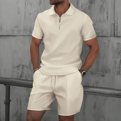Youssef | Men's Cotton Co-ord Set – Polo & Shorts Combo