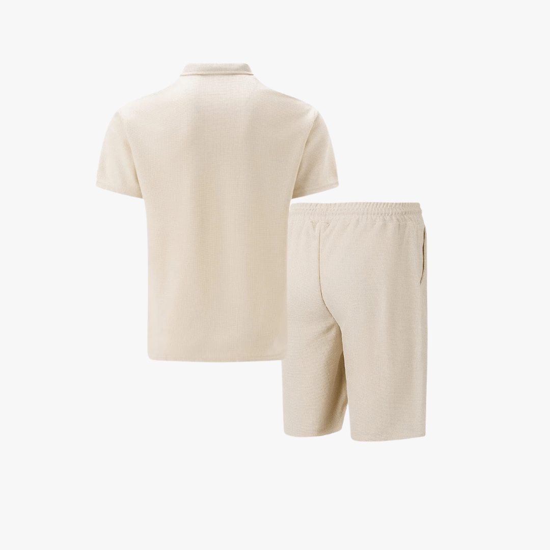 Youssef | Men's Cotton Co-ord Set – Polo & Shorts Combo