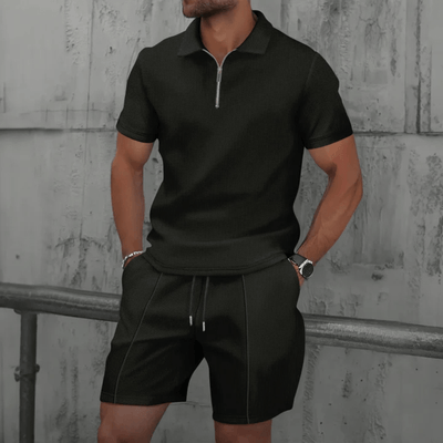 Youssef | Men's Cotton Co-ord Set – Polo & Shorts Combo