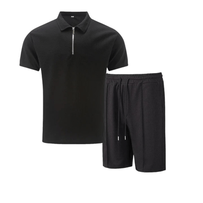 Youssef | Men's Cotton Co-ord Set – Polo & Shorts Combo