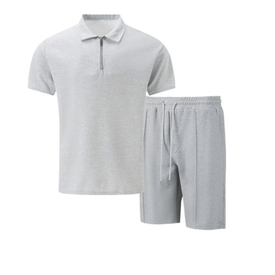 Youssef | Men's Cotton Co-ord Set – Polo & Shorts Combo