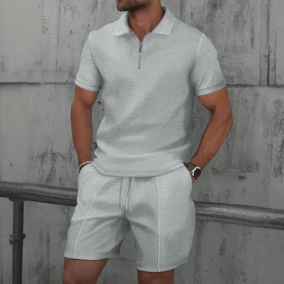 Youssef | Men's Cotton Co-ord Set – Polo & Shorts Combo